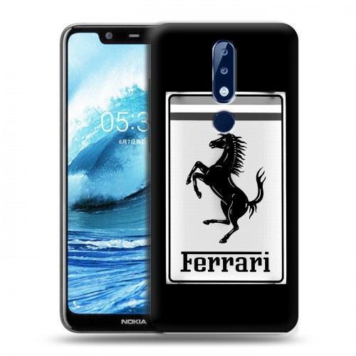 Дизайнерский пластиковый чехол для Nokia 5.1 Plus Ferrari