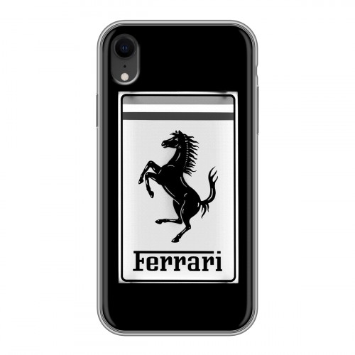 Дизайнерский силиконовый чехол для Iphone Xr Ferrari