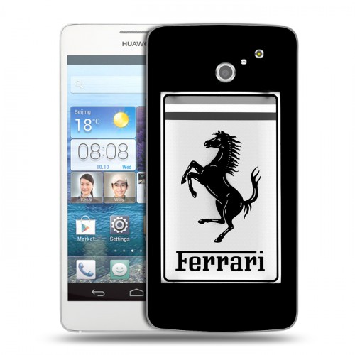 Дизайнерский пластиковый чехол для Huawei Ascend D2 Ferrari