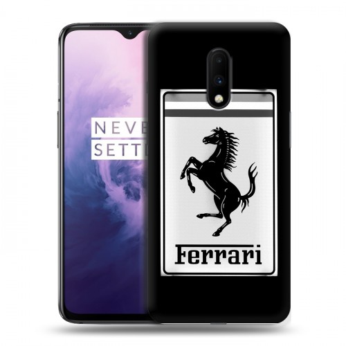 Дизайнерский пластиковый чехол для OnePlus 7 Ferrari