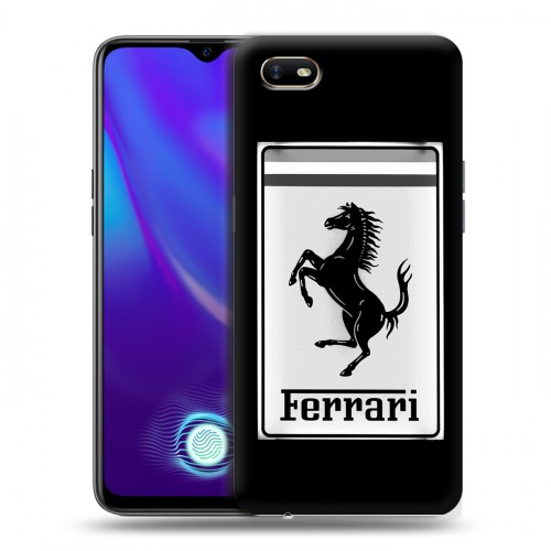 Дизайнерский силиконовый с усиленными углами чехол для OPPO A1k Ferrari