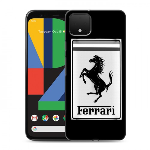 Дизайнерский пластиковый чехол для Google Pixel 4 Ferrari