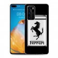 Дизайнерский пластиковый чехол для Huawei P40 Ferrari