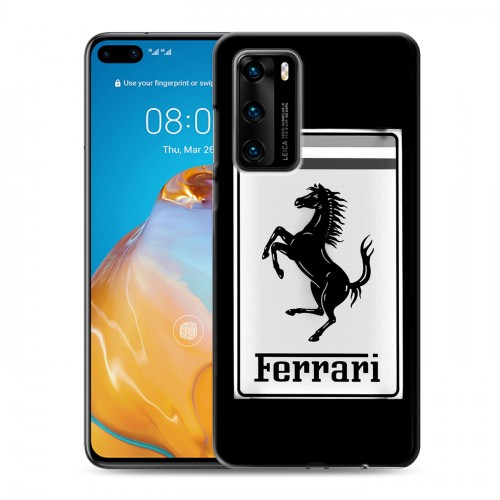 Дизайнерский пластиковый чехол для Huawei P40 Ferrari