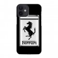 Дизайнерский пластиковый чехол для Iphone 12 Mini Ferrari