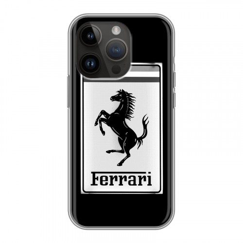 Дизайнерский силиконовый чехол для Iphone 14 Pro Ferrari