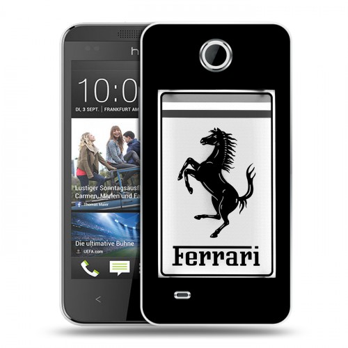 Дизайнерский пластиковый чехол для HTC Desire 300 Ferrari