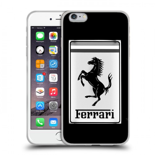 Дизайнерский силиконовый чехол для Iphone 6 Plus/6s Plus Ferrari