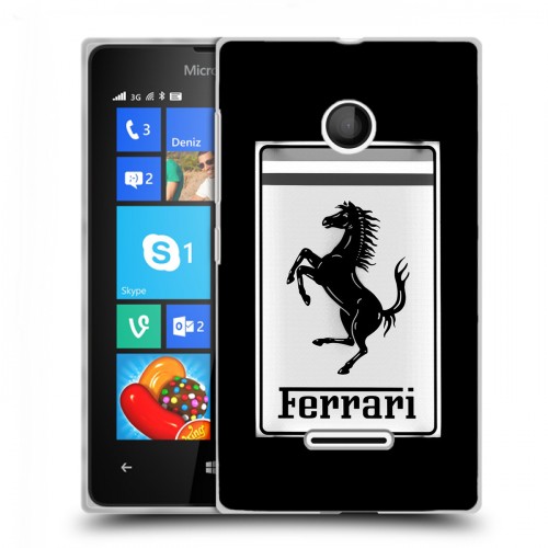 Дизайнерский пластиковый чехол для Microsoft Lumia 435 Ferrari