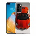 Дизайнерский силиконовый с усиленными углами чехол для Huawei P40 Ferrari