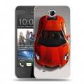 Дизайнерский пластиковый чехол для HTC Desire 300 Ferrari