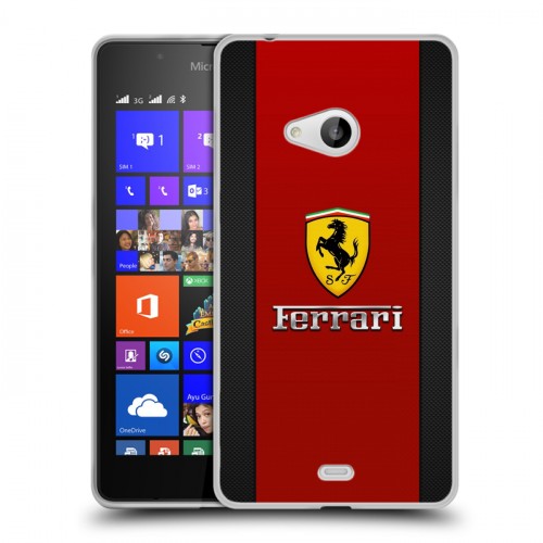 Дизайнерский пластиковый чехол для Microsoft Lumia 540 Ferrari