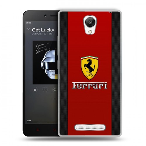 Дизайнерский силиконовый чехол для Xiaomi RedMi Note 2 Ferrari