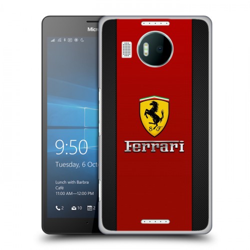 Дизайнерский пластиковый чехол для Microsoft Lumia 950 XL Ferrari
