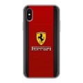 Дизайнерский силиконовый чехол для Iphone x10 Ferrari