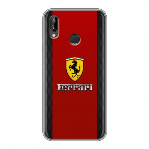 Дизайнерский силиконовый чехол для Huawei P20 Lite Ferrari