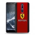 Дизайнерский пластиковый чехол для Nokia 5.1 Ferrari