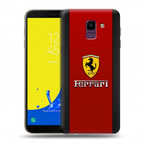 Дизайнерский пластиковый чехол для Samsung Galaxy J6 Ferrari