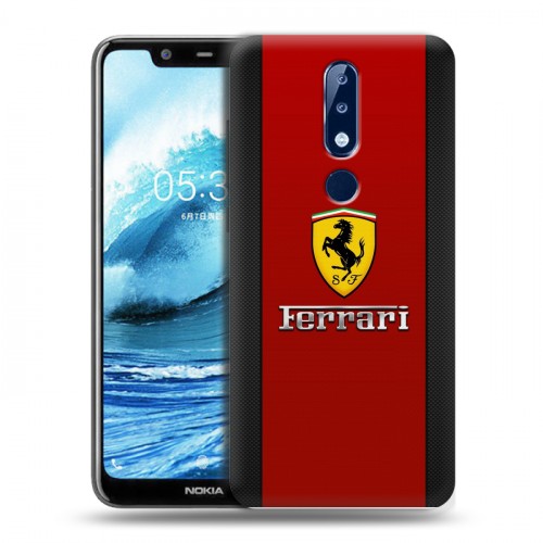 Дизайнерский пластиковый чехол для Nokia 5.1 Plus Ferrari