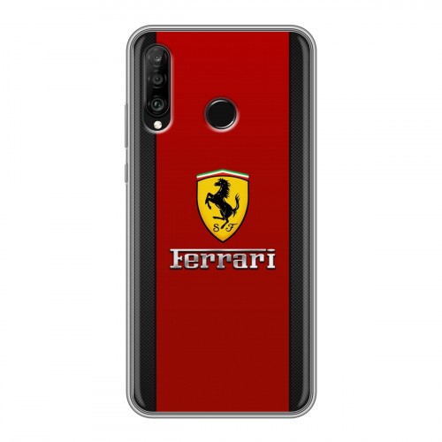 Дизайнерский силиконовый чехол для Huawei P30 Lite Ferrari