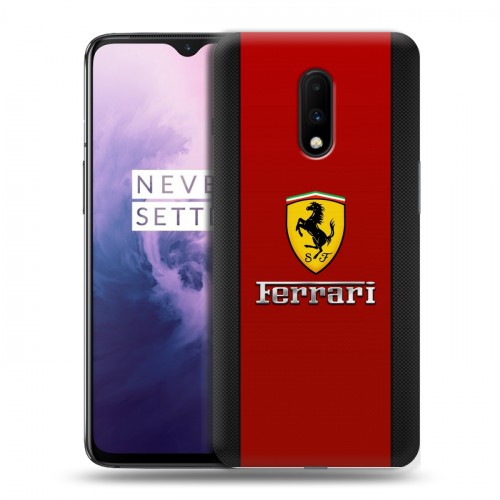 Дизайнерский пластиковый чехол для OnePlus 7 Ferrari