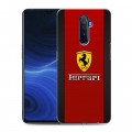 Дизайнерский силиконовый с усиленными углами чехол для Realme X2 Pro Ferrari