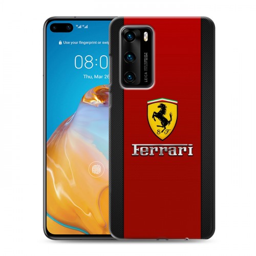 Дизайнерский пластиковый чехол для Huawei P40 Ferrari