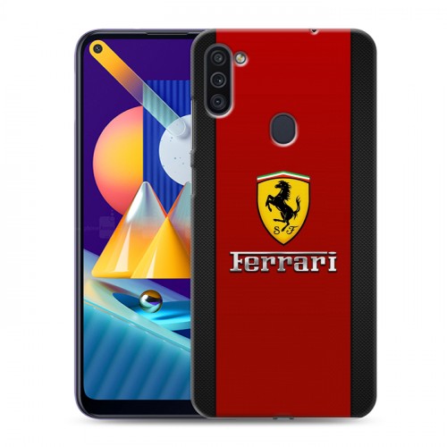 Дизайнерский пластиковый чехол для Samsung Galaxy M11 Ferrari