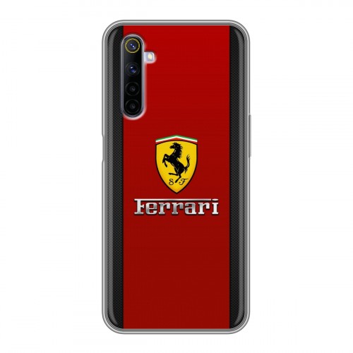 Дизайнерский силиконовый чехол для Realme 6 Ferrari