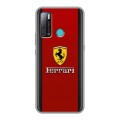 Дизайнерский силиконовый с усиленными углами чехол для Tecno Pouvoir 4 Ferrari