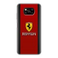 Дизайнерский силиконовый с усиленными углами чехол для Xiaomi Poco X3 Ferrari