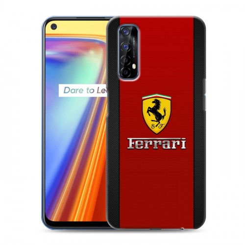 Дизайнерский силиконовый с усиленными углами чехол для Realme 7 Ferrari