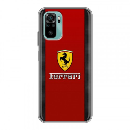 Дизайнерский силиконовый чехол для Xiaomi RedMi Note 10 Ferrari