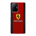 Дизайнерский силиконовый с усиленными углами чехол для Xiaomi 11T Ferrari