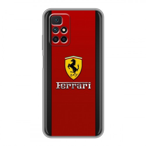 Дизайнерский пластиковый чехол для Xiaomi Redmi 10 Ferrari