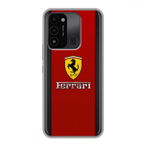 Дизайнерский силиконовый с усиленными углами чехол для Tecno Spark Go 2022 Ferrari