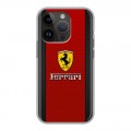 Дизайнерский силиконовый чехол для Iphone 14 Pro Ferrari