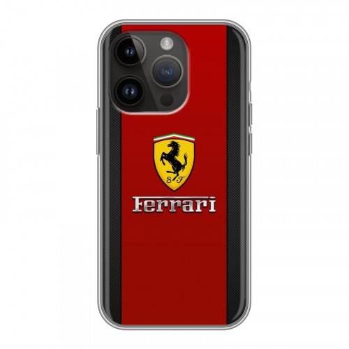 Дизайнерский силиконовый чехол для Iphone 14 Pro Ferrari