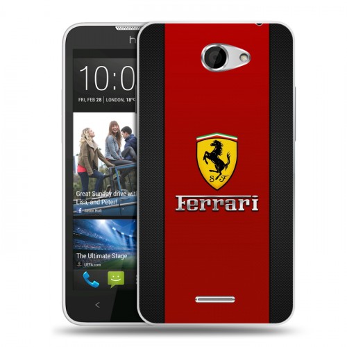 Дизайнерский пластиковый чехол для HTC Desire 516 Ferrari