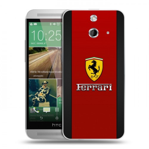 Дизайнерский пластиковый чехол для HTC One E8 Ferrari