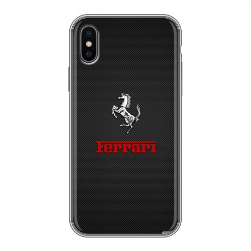 Дизайнерский силиконовый чехол для Iphone x10 Ferrari