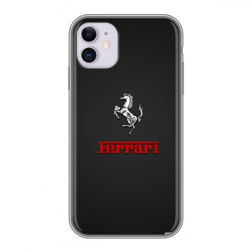 Дизайнерский силиконовый чехол для Iphone 11 Ferrari