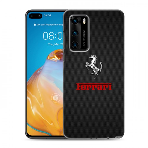 Дизайнерский пластиковый чехол для Huawei P40 Ferrari