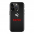 Дизайнерский силиконовый чехол для Iphone 14 Pro Ferrari