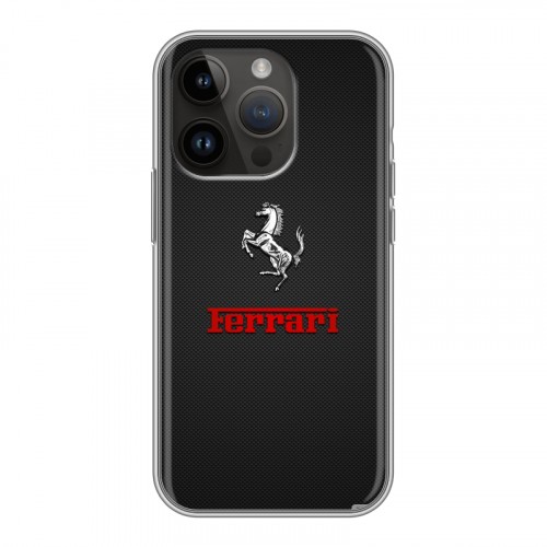 Дизайнерский силиконовый чехол для Iphone 14 Pro Ferrari