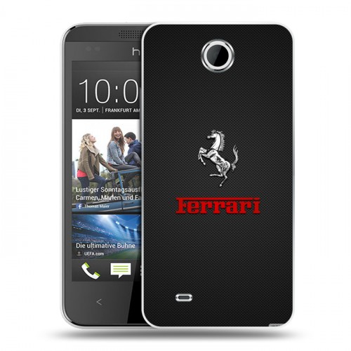 Дизайнерский пластиковый чехол для HTC Desire 300 Ferrari