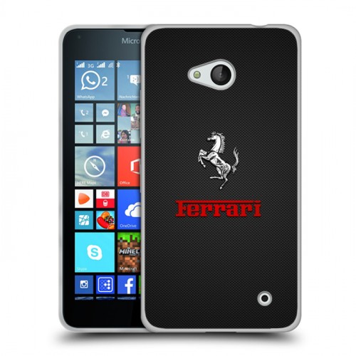 Дизайнерский пластиковый чехол для Microsoft Lumia 640 Ferrari