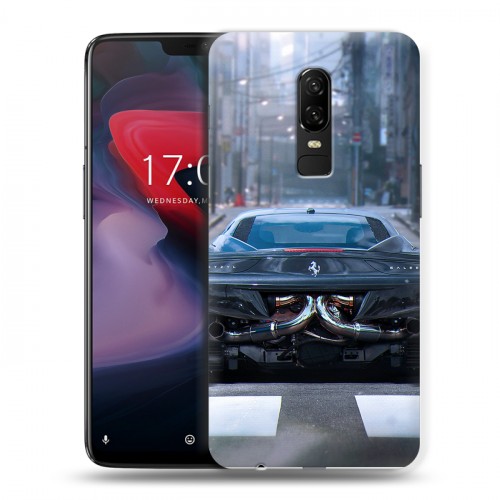 Дизайнерский пластиковый чехол для OnePlus 6 Ferrari