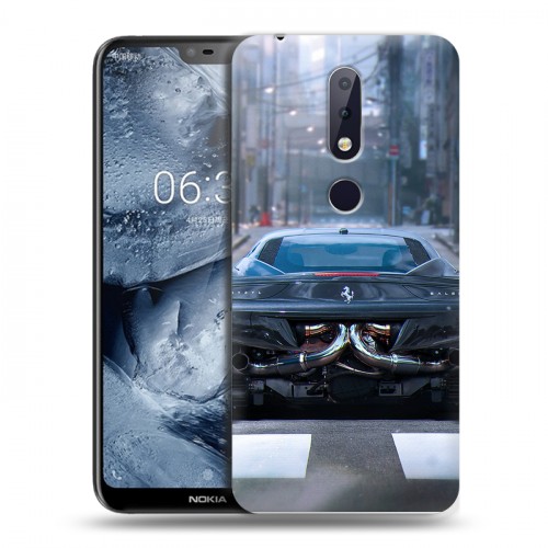 Дизайнерский пластиковый чехол для Nokia 6.1 Plus Ferrari