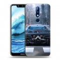 Дизайнерский силиконовый чехол для Nokia 5.1 Plus Ferrari